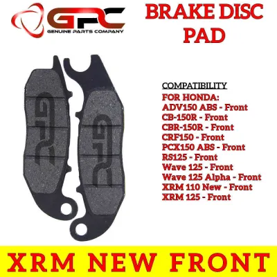 GPC Motorcycle FRONT Brake Pads (Brake Disc Pads) for Honda XRM NEW