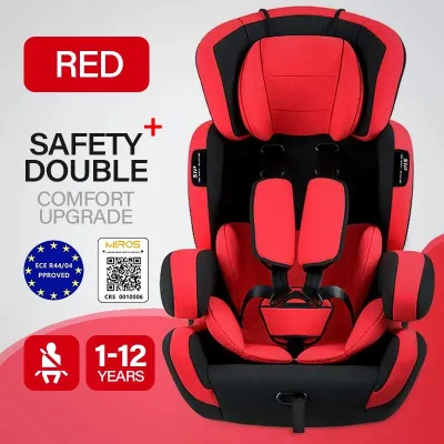 Beige Car seat for baby Child safety seat adjustable portable car seat for 0-12 years Rotation EU R44 with ISOFIX