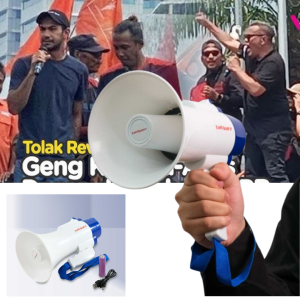 COD Megaphone Pengeras Toa Corong Sirine Bisa Rekam Suara aksi demo jualan keliling cas charger