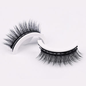 2 Pairs Self-adhesive Eye Lashes No Glue Required Resuable 3D Mink Hair False Eyelashes