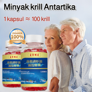 ❤️60 Butir Kapsul Minyak Krill Antartika/Kapsul Suplemen Astaxanthin Minyak Krill Antartika/Hari Astaxanthin Krill Oil Antartic Krill Oil Minyak Krill Omega 3