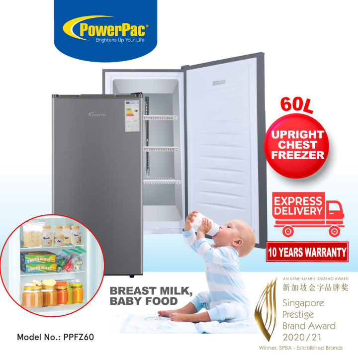 PowerPac Chest freezer, Mini freezer, Freezer for Milk 60L (PPFZ60