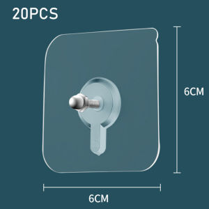 20PCS Screw Adhesive Hook Tropical Climate Proof Removable Without Damage Paint Walls