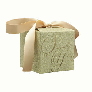 SG Square Champagne Wedding Gift Box for Party Proposal and Valentines Day