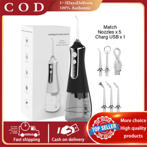 【Local Delivery+COD】Water Flosser Oral Care For Brace Tooth Cleaner Dental Floss For Braces Portable Electric Cordless Rechargeable Bental Irrigator Fixed Bridge Teeth Oral Irrigator Dental Water Jet h2o Floss