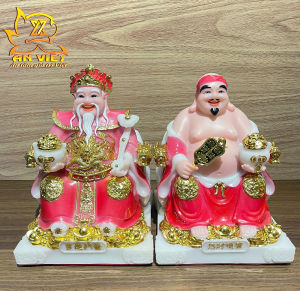 Bộ Tượng Thần Tài - Thổ Địa Phú Quý [Hợp Mệnh HỎA] - Cao 20cm - TD2511 - Nội Thất An Việt