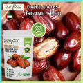 Pitted Dried Dates Organic Food Made in Dubai Product Hight Fiber Fruit Tastle Of Nature 200g By Sunfood. 