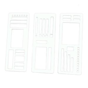 3 Miếng khuôn bằng Nhựa Bộ mẫu thiết kế sáng tạo Cho Nhật Ký Lập Kế Hoạch Phác Thảo Di Động Bố Trí Hướng Dẫn Nghệ Sĩ Sinh Viên