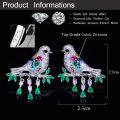 SEQUITO Lucky Bird Sterling 925 Silver Tassel Drop Earrings Paved Multicolor AAA Cubic Zircon Vivid Swallows Shape Women Ear Jewelry for Banquet Party SE710. 