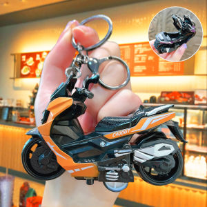 Motorcycle Keychain Racer Car Styling Accessories Motor Key Rings Metal Motocross Pull-Back Drive