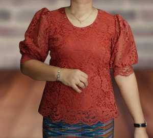 SHOOPY BLUS RENDA CANTIK MOTIF BARU/ATASAN SEMI RENDA WANITA TANGAN BALON/BAJU SEMI KEBAYA VIRAL 2023