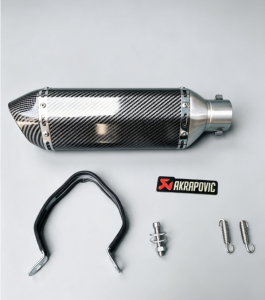 Akrapovic 370mm with silencer on Rusi classic