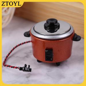 ZTOYL  1 chiếc nồi cơm thu nhỏ Nhà búp bê 1:12 phụ kiện nhà bếp đồ chơi trang trí