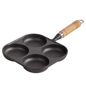 Purrhappy Egg pan non stick 4 hole frying pan tahan lama dapur breakfast cooking burger omelette skillet