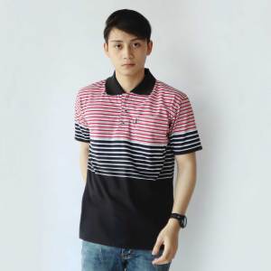 Noveli wear - Kaos Kerah Pria Dewasa Distro Salur Saku Lengan Pendek | Polo Shirt Motif