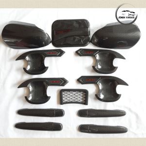 Paket Outer Cover Door Handle Pegangan Pintu Cover Spion Tank Cover Calya 2016 - 2023 Glossy Carbon