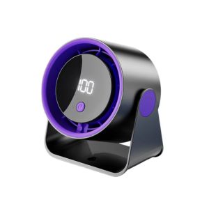 Quạt Để Bàn Mini Xoay 180° động cơ đời mới không chổi than cực im ắng Quạt USB Màn Hình Kỹ Thuật Số 100 cấp Độ gió