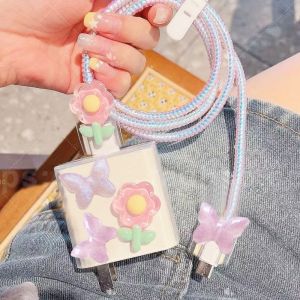 For Huawei Butterfly Charger Protector Set for huawei 22.5w 40w  P30 40 50 P60 Type C Charger Cover Vo 66W 80W  Protective Cover VY21 44W 33W  Android Charging Cable Protector [cchoice]