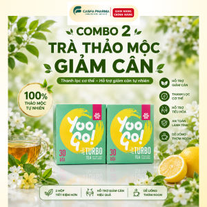 [Combo 2] Trà YooGo Turbo Tea Hỗ trợ giảm cân làm sạch ruột 60 gói