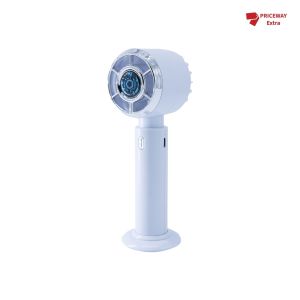 พัดลมพกพาไร้สาย ลมแรง ปรับได้ 5 ระดับ แบต 800mAh ใช้งาน 7-12 ชม. มีฐานตั้งโต๊ะ รุ่น PWF029