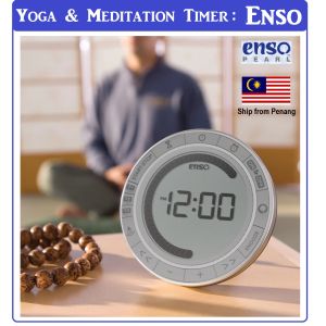 ENSO Pearl Interval Timer Clock Alarm Clock with Natural Sound for Yoga & Meditation by Salubrion