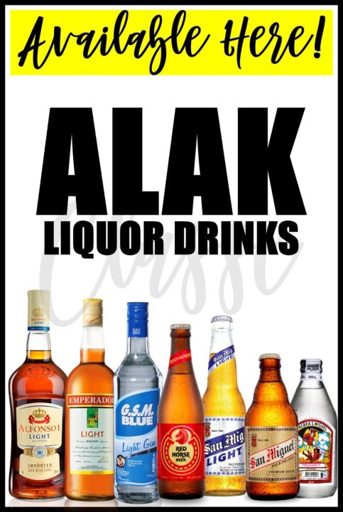 Alak Menu ALAK/COLD DRINKS/LIQUOR/SOFTDRINKS LAMINATED SIGNAGES A4 SIZE 180GSM ...