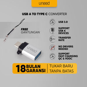 UNEED Zinc Alloy USB 3.0 OTG Adapter Type C - UAT03AC - Original