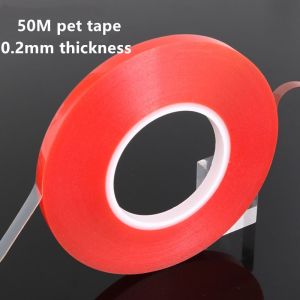 50 meters/roll Strong 0.2mm Thick Acrylic Adhesive Double Sided Tape for phone Tablet Display Lens LCD Screen