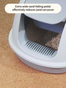 Cat litter box with shovel Big cat litter box cat toilet deodorizing leak-proof cat litter box