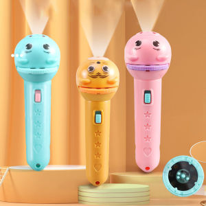 kids educational Light Up Toy Flashlight Projector Cartoon Animals Baby Sleeping Story Book LED Torch Lamp Toy Early Education Toy Holiday flaslight projection toy for kids