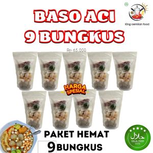 Paket Hemat Bakso Aci Instan 9 bungkus khas Bandung Harga Grosir TERMURAH Bakso Aci terlaris hot Jeleto / Baso aci viral
