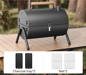 TJ-333 Barbeque Grill BBQ Portable Double Side Cooking Stew Outdoor Camping