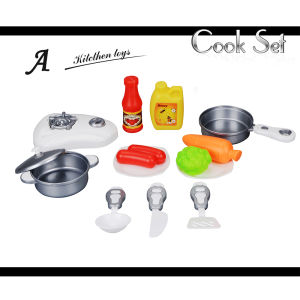 Pretend Playset Kitchen Cooking Toys for Kids Girls Role Play Toy with Every Food Group Birthday Party Gift Toy