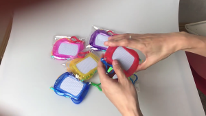 Bộ 6 đầy màu sắc phác thảo Pad vòng chìa khóa nhựa viết bảng trang sức chính từ nguệch ngoạc Board Keychain cho hàng ngày