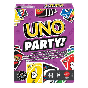 UNO Party! Card Game for Large Groups Family Party Game with Special Rules Cards Fun Multiplayer Strategy Card Mattel