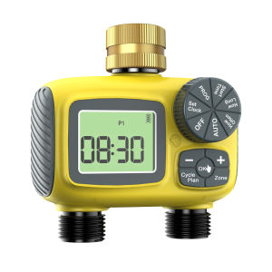 N366 Powerful Dual-Zone Water Timer Program Irrigation System for Lawn Garden Rain DELAY Child Lock Power Failure Memory