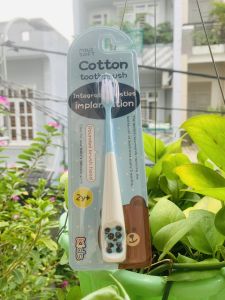 Bàn chải đánh răng lông cotton gấu trúc siêu mềm cho bé từ 2 tuổi Mini Soft