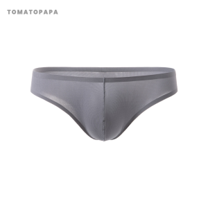 TOMATOPAPA กางเกงชั้นในชายเอวต่ําครึ่งแพ็คก้นตัวอักษรสีทึบเซ็กซี่นุ่มยืดหยุ่นสูงบาง-
