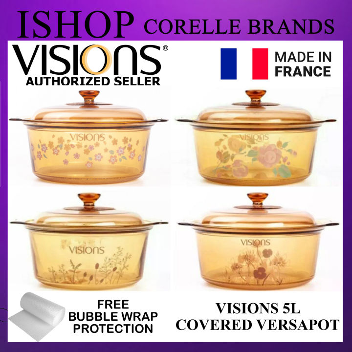 Visions 5L Covered Dutch Oven Pot Casserole Cookware Pot/Visions 5