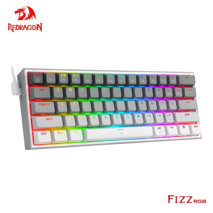 REDRAGON Fizz K617 RGB USB มินิคีย์บอร์ดแบบมีสายสำหรับเล่นเกมสวิทช์สี ...
