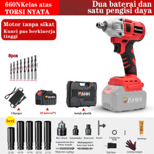 AHH impact wrench 660N/990NM Brushless Impact Tool 48V Cordless Electric Impact Wrench Bor impek pembuka baut motor