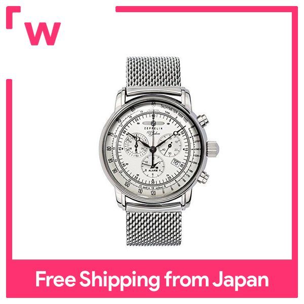 Zeppelin 7680M-1 - Orologio da polso da uomo, cinturino in acciaio inox colore argento
