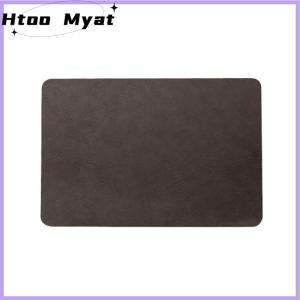 tantuoye แผ่นรองจานหนังแท้หรูหราน้ำหนักเบา1ชิ้น ผ้าปูโต๊ะกาแฟสีน้ำตาล PU กันน้ำมันกันความร้อนแผ่นชามตกแต่งโต๊ะ