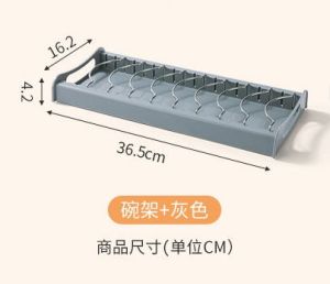 💟SOLUTION65💟 Bowl Plate Organizer with Adjustable SS201 Dividers Bowl Holder Plate Holder Bowl Stand Plate Stand Bowl Rack Plate Rack Plate Storage Rack Bowl Dishes Rack Cupboard Storage Rack Bowl Shelf Plate Shelf Dishes Stand Dishes Holder