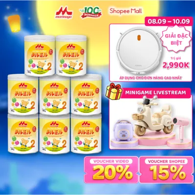 Thùng 8 Lon Sữa Morinaga Chilmil 800g Nhật Bản – Nhập Khẩu Chính Thức Lactoferrin Tăng Cường Đề Kháng Hỗ Trợ Tiêu Hóa Cho Bé 6–36 Tháng