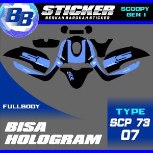 Decal Scoopy BISA HOLOGRAM Full Body Full Blok Dekal Sticker Scoopy FI 2013 2014 2015 2016 Scp 73