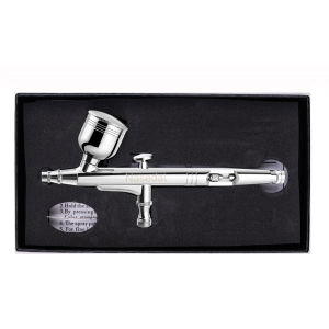 Nasedal Gravity Dual-Action Airbrush 0.3mm 7cc Black Color Sprayer for Nail Art Craft Model Cake Decoration DIY Tool