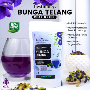 Best Honey - Teh Bunga Telang Kering  50 Gr - Natural Dried Butterfly Pea Grade A - Minuman Herbal Organik