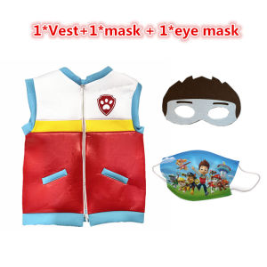 Paw Patrol Captain Ryder Cosplay Costume Kids Boys Girls Jacket Vest Sleeveless Zipper Child Coat Xmas Gift