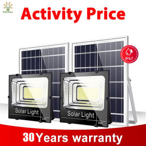 100W solar lights with solar panel Waterproof IP67 solar flood light LED solar Original  Perfect for Gardens Patios and Streets